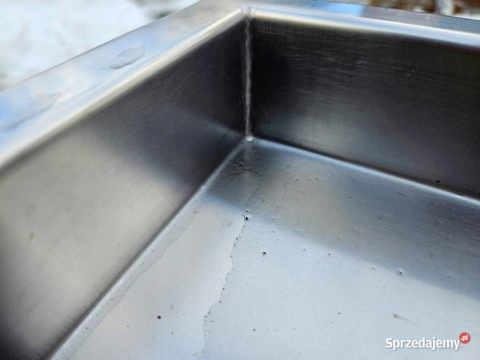 Blat narożny ze zlewem 285 x 1265 GRUBA STAL Góra sprzedam
