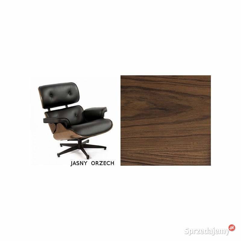 Fotel czarny ze skóry Lounge Chair Eames.