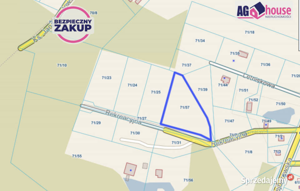 sprzedaży działki 6013m2 Nowy Dwór Wejherowski pomorskie