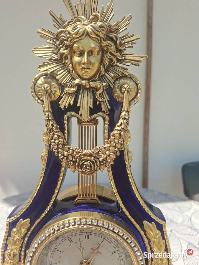 Kominkowy zegar porcelanowy francuski Rzeszów