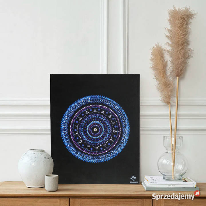 Rękodzieło nowoczesny obraz akrylowy mandali sprzedam