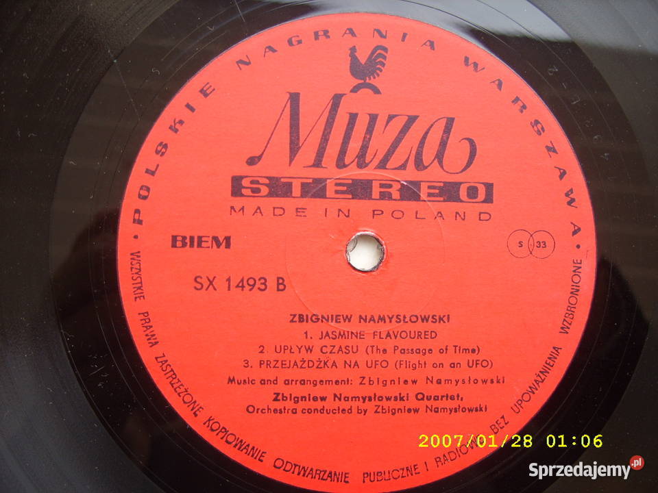 LP Jazz ZBIGNIEW NAMYSLOWSKI2 LO bez okladek Wołów