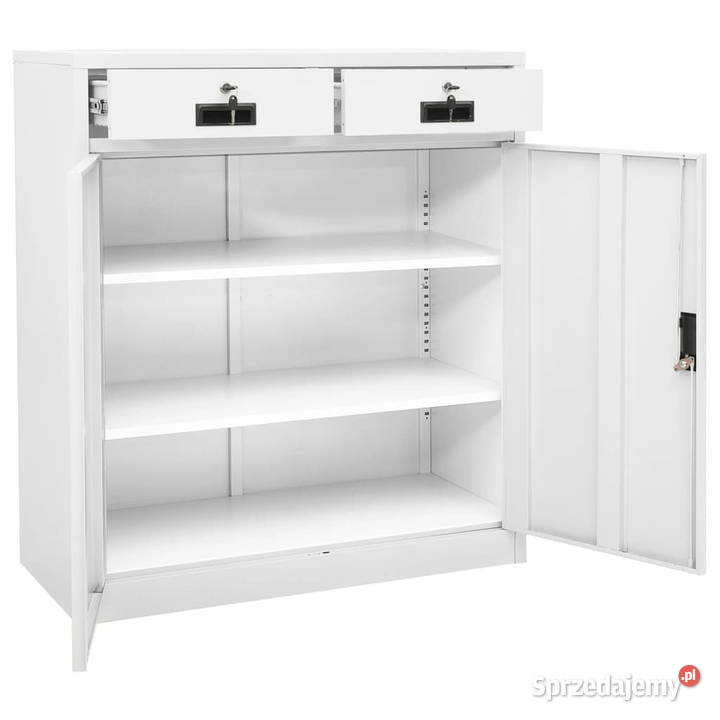 Szafka biurowa biała 90x40x102 stalowa WM336409 Warszawa