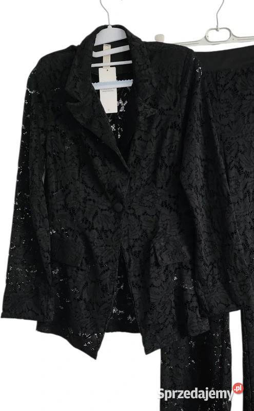 Komplet marynarka ze spodniami z koronki Wejherowo