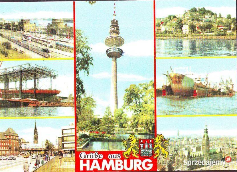 Kart pozdrowienia z Hamburga kas 1980 Gliwice