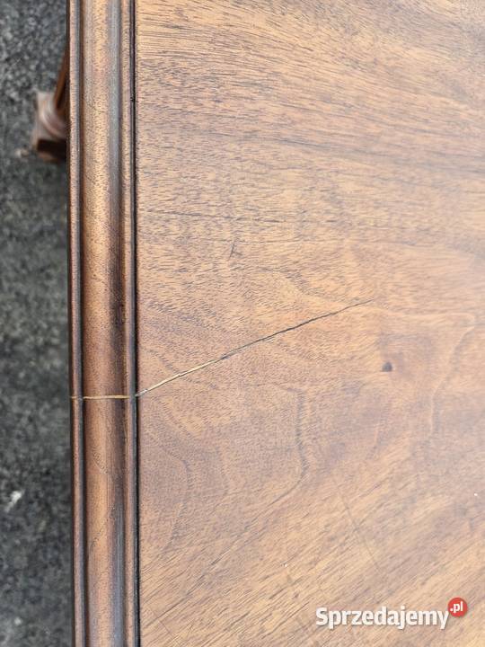 Orzechowy rozkładany stół eklektyczny komplet z Szczecin