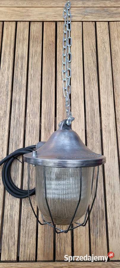 Komplet 2 lamp loft industrialnych PRL renowacji Wierzbica