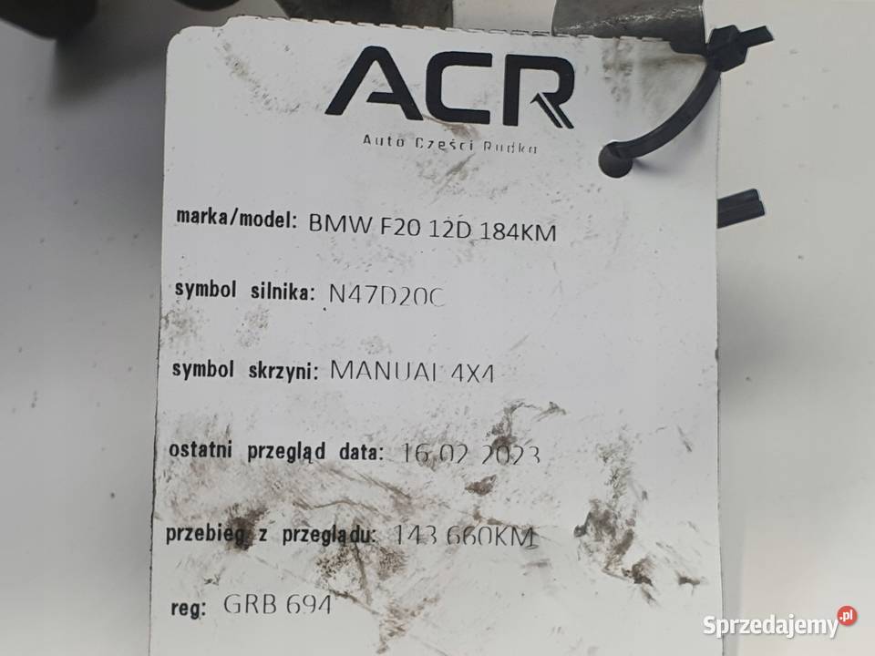 TURBOSPRĘŻARKA BMW F10 F11 F30 F20 20 D Turbosprężarki lubelskie Chełm