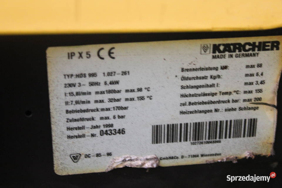 Myjka Gorąco wodna KARCHER HDS 995 Gwarancja Radom