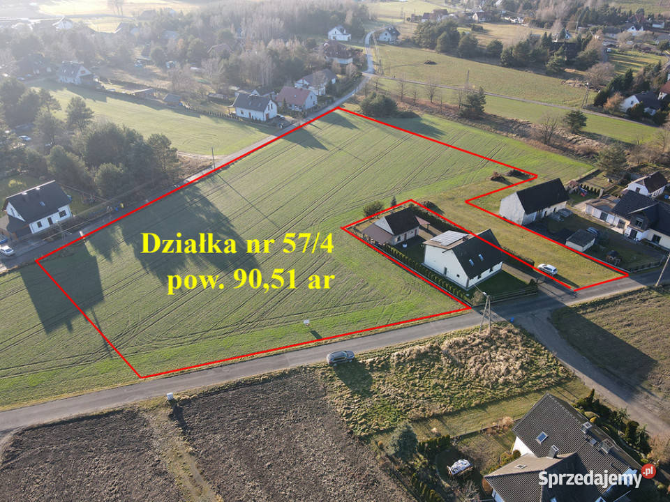 Duża działka budowlana 9051 m Turawa Marszałki Grunty i działki opolskie