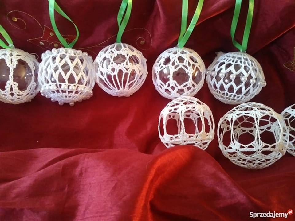Bombki ręcznie robione szydełkiem Niemodlin