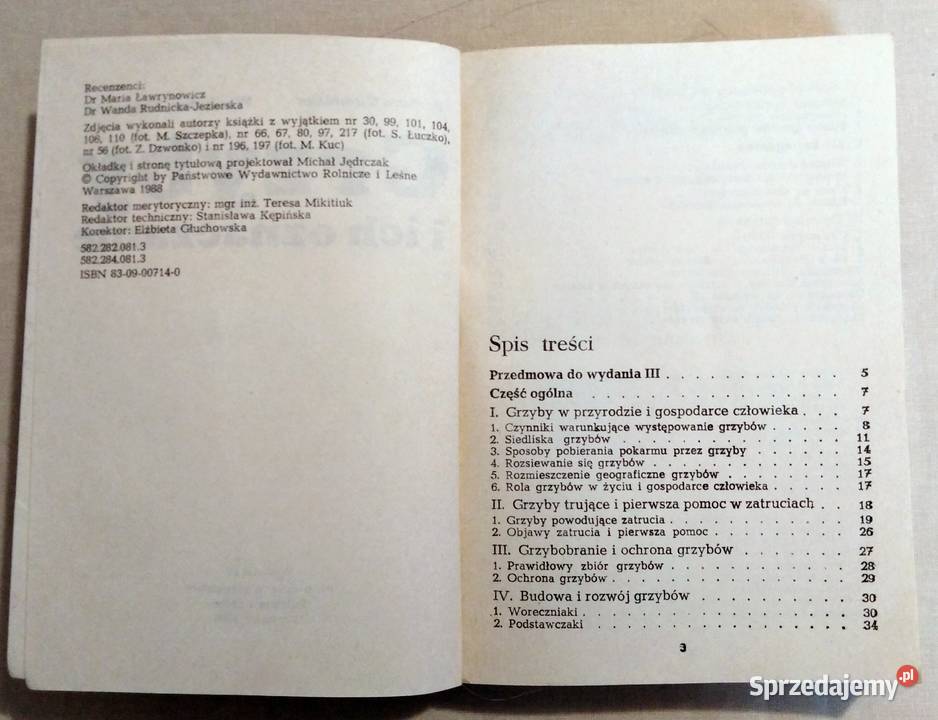 Grzyby i ich oznaczanie 1988 r Włodawa