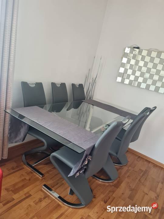 Elegancki stół szklany krzesła Kraków