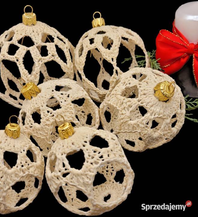 Bombki ażurowe ręcznie wykonane kpl6 Krzywaczka