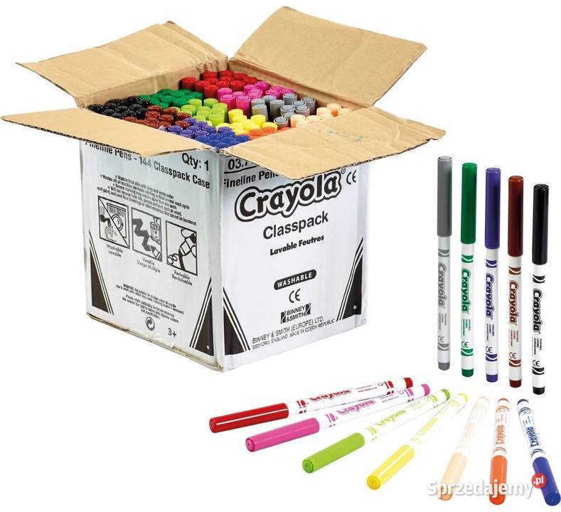 Pisaki Mazaki CRAYOLA 144 SUPERTIPS Mega Paczka Mogilany sprzedam