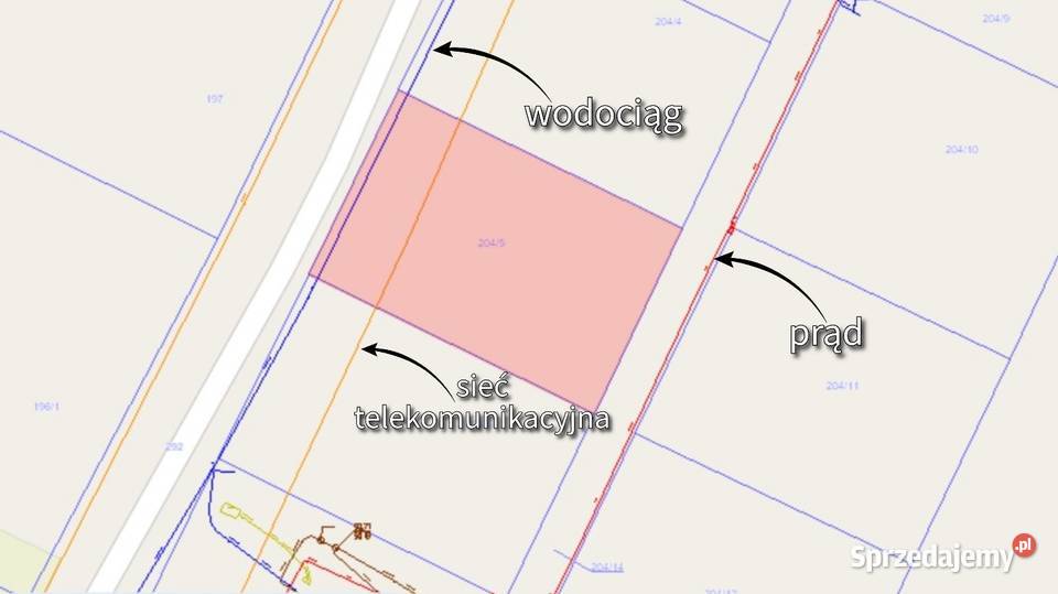 Działka budowlana Krawczyki 011 ha lasu