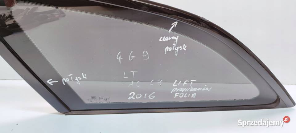 SZYBA KAROSERYJNA AUDI A6 C7 LIFT AVANT LEWY TYŁ Przystajń