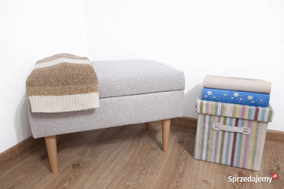 Pufa otwierana 60x30 taboret podnóżek boho z