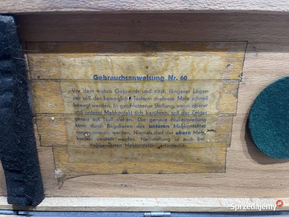Grubościomierz zegarowy Schnelltaster 040 mm Tuliszków