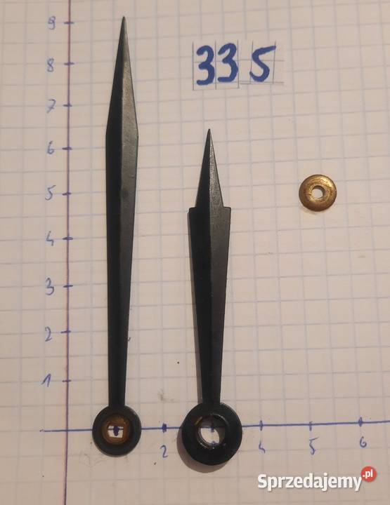 335 Wskazówki zegara komplet 3x35mm 53mm Tczew
