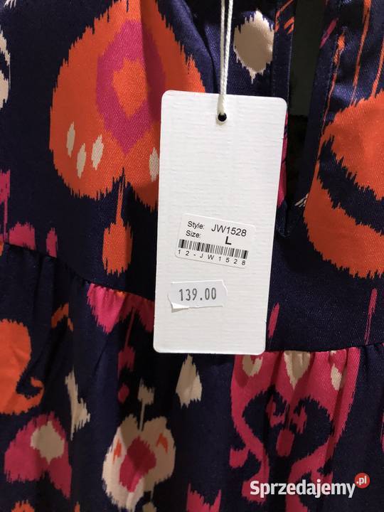 Sukienka granatowa sukienka w serca sukienka we Lubań