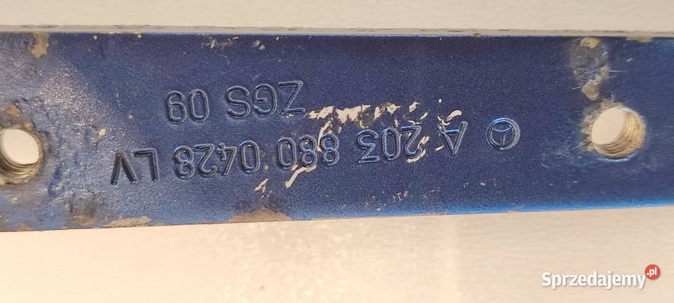 MERCEDES W203 ZAWIASY MASKI KOMPLET A2038800428 Zawiasy, bolce i prowadnice