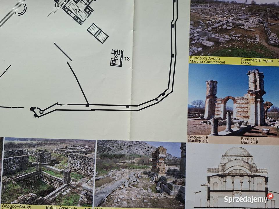 Grecja Philippi map karte plan miasta Kraków