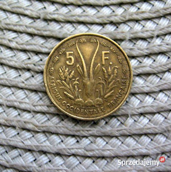 Francuska Afryka Zachodnia 5 Frank 1956r Kalisz