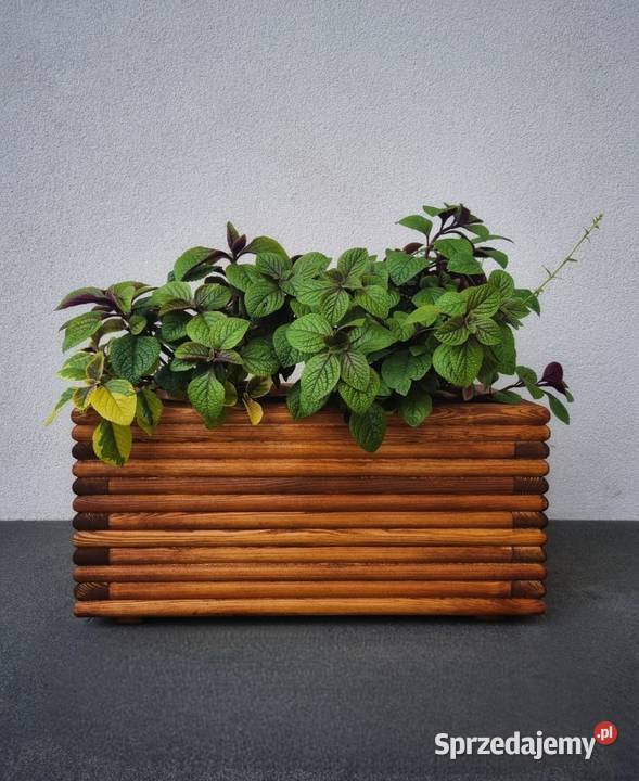Donica drewniana podłużna 3D donica nowoczesna Kalety