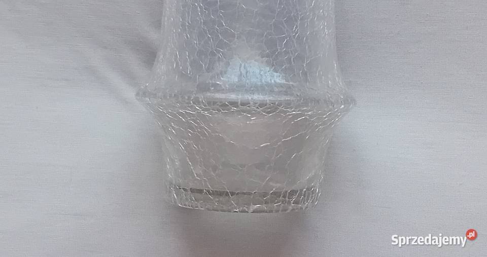 Wazon Crackle Glass huta Ingrid Glas lata 70e Koźminek sprzedam