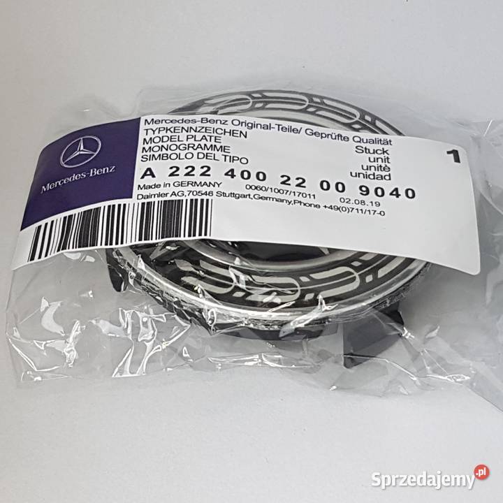 oryginalne dekielki MERCEDES BENZ 75mm dekle ASO