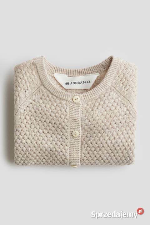Kombinezon 68 beżowy sweterkowy bawełna dzianina Szczecin