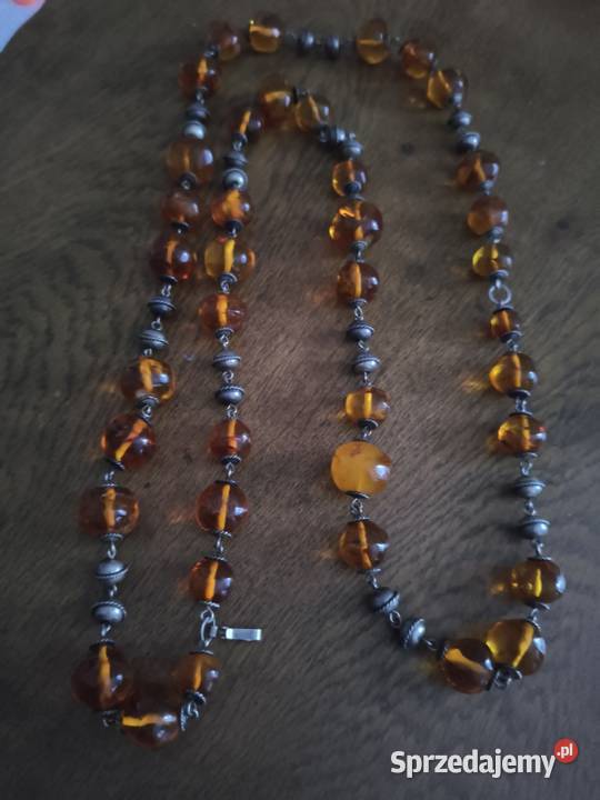 Naszyjnik Bursztyn Vintage Unikat Rękodzieło Białystok