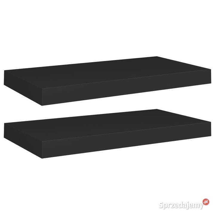 Półki ścienne 2 czarne 50x23x38 MDF WM323830 Półki Meble