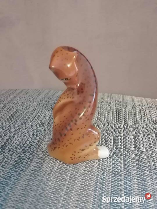 Figurka Porcelanowa Gepard Lampart Vintage Retro