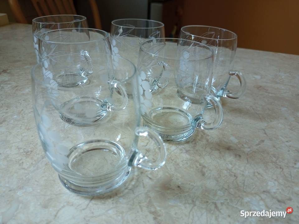 Literatki 100ml z uchem komplet 6 przezroczysty Częstochowa