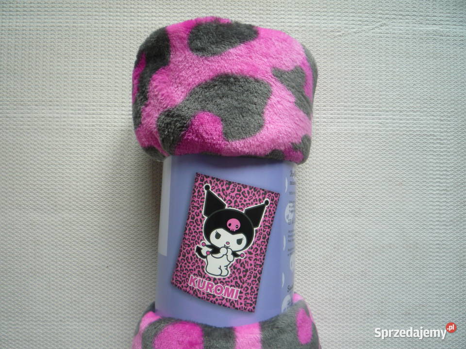Kuromi Nowy Koc 130x160 Różowo czarny Sanrio Szczecin