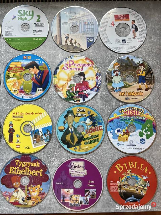 Płyty z bajkami baśniami dzieci do nauki