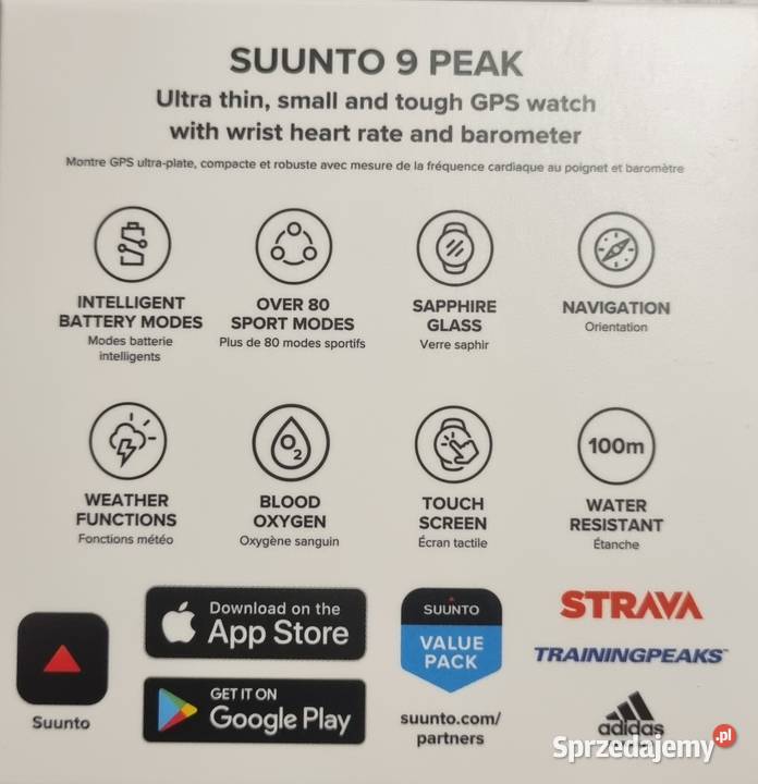 SUUNTO 9 PEAK GRANITE BLUE TITANUM na gwarancji sprzedam