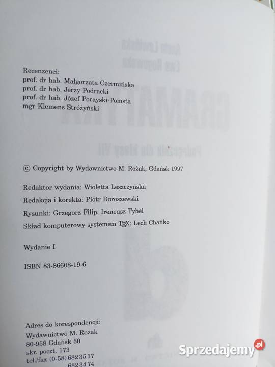 Gramatyka polski książki wysyłka Trójmiasto pomorskie Gdańsk