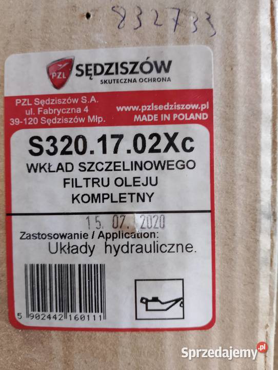 Wkład szczelinowego filtru oleju kompletny podkarpackie Tyczyn sprzedam