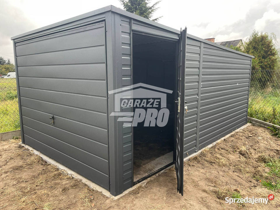 Garaż blaszany 3x5m Brama uchylna drzwi Antracyt dolnośląskie sprzedam