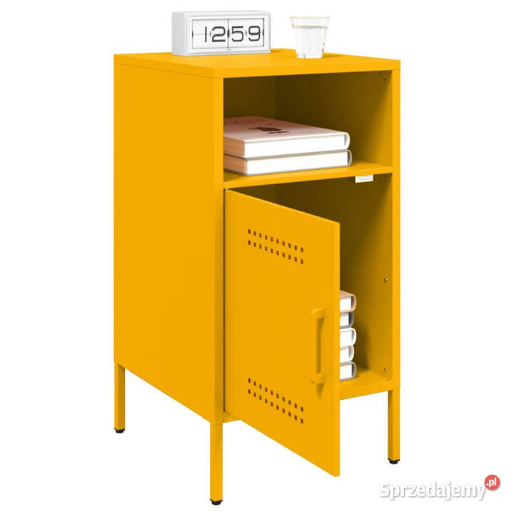 Szafka nocna musztardowa 36x39x68 stal WM843072