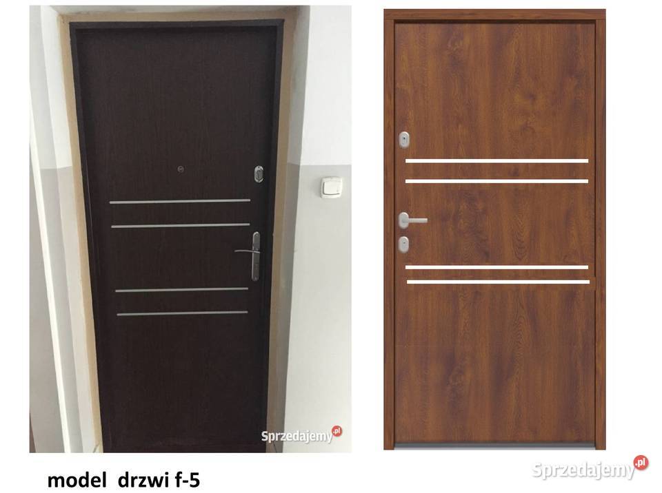 Drzwi zewnętrzne drewniane i metalowe z montażem sprzedam
