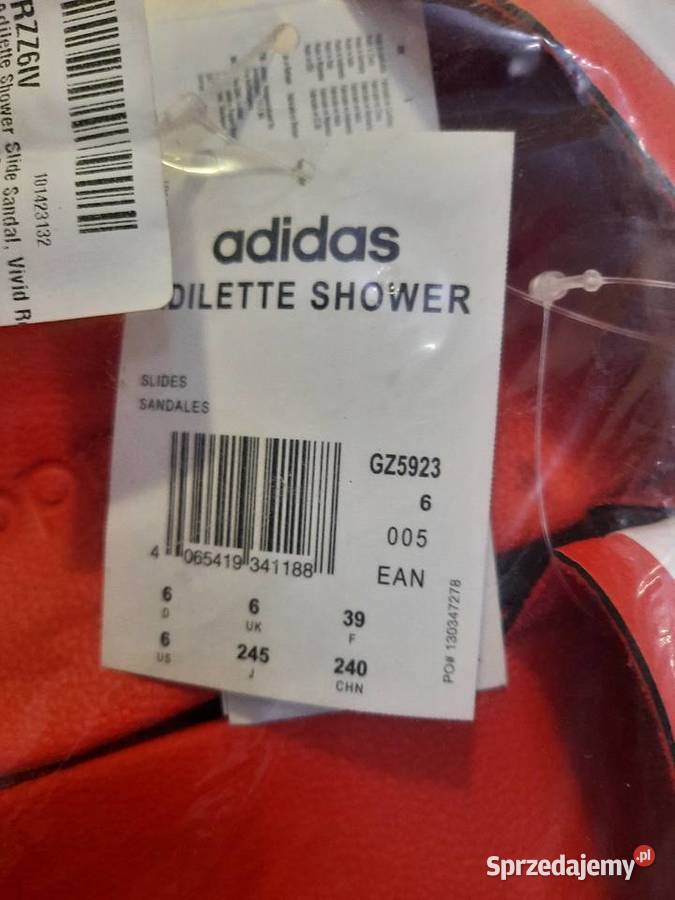 39 ADIDAS ADILETTE SHOWER KLAPKI BASEN PLAŻA Szczerbice