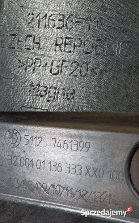 BMW 1 F40 ŚLIZG MOCOWANIE ZDERZAKA LEWY TYŁ osobowe Pleszew