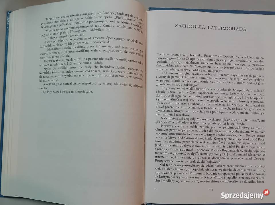 Melchior Wańkowicz De Profundis Polacy i Ameryka ISBN 8370211437 Koźminek