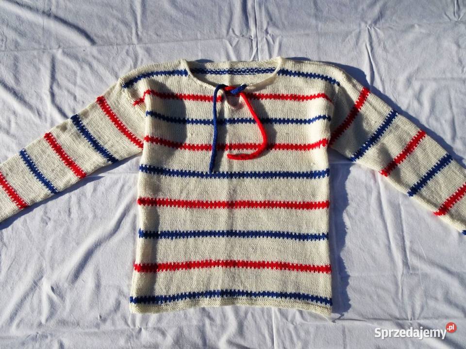 Uroczy ciepły sweter handmade 36 38 Nowy Sącz