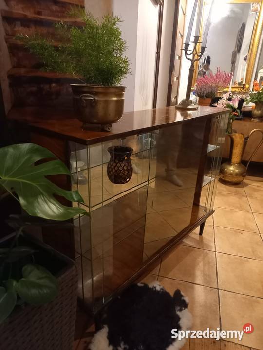 Witryna lustro szklana retro lata 60 barek Gdańsk sprzedam