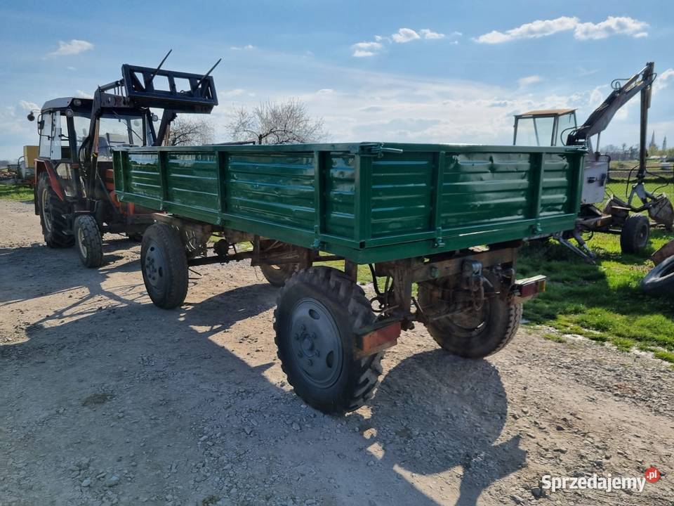 Przyczepa D35 wywrotem dwustronny nieuszkodzony Grodków